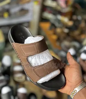 Original Men’S Brown Ecco Double Strap Leather Sandals