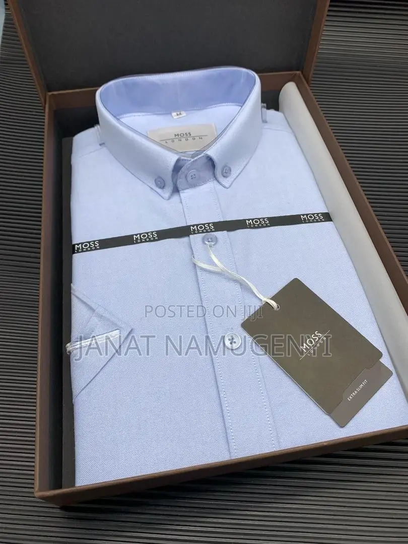 Moss Sky Blue Short Sleeved Shirts