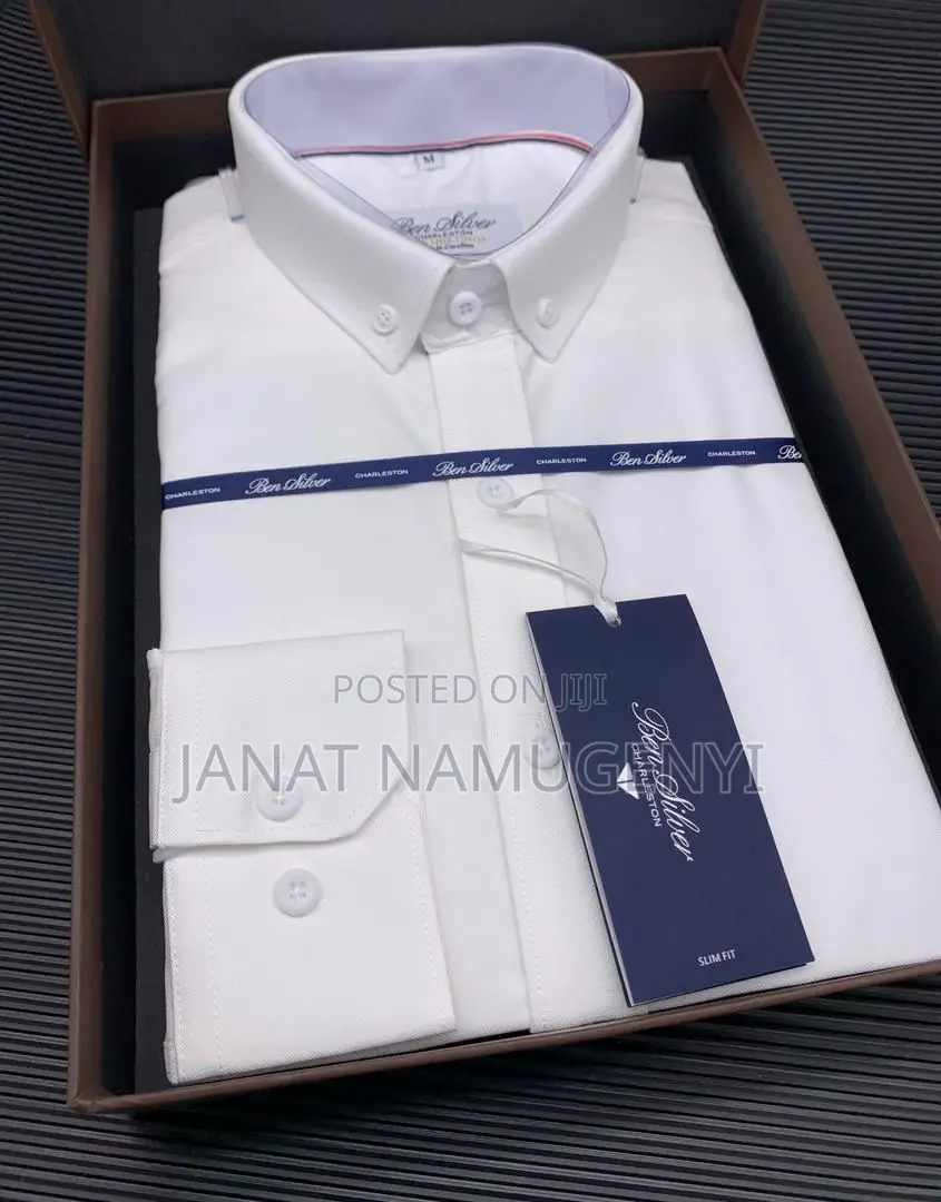 Thomas Mason White Long Sleeved Shirt