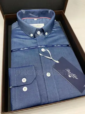 Thomas Mason Dark Blue Long Sleeved Shirt