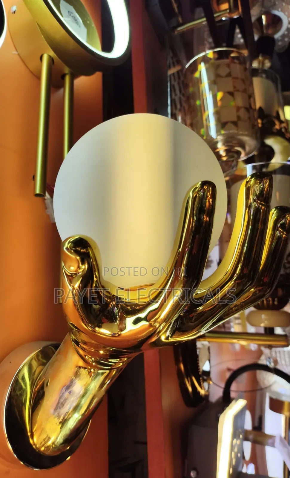 Golden Arm Unique Wall Light