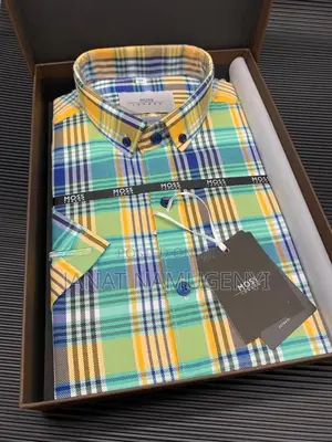 Moss London Green Checked Short Sleeved Shirt
