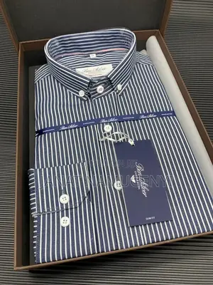Ben Silver Charleston Dark Blue Striped Shirt