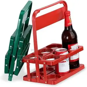 Plastic Foldable 6 Bottle Beer Holder
