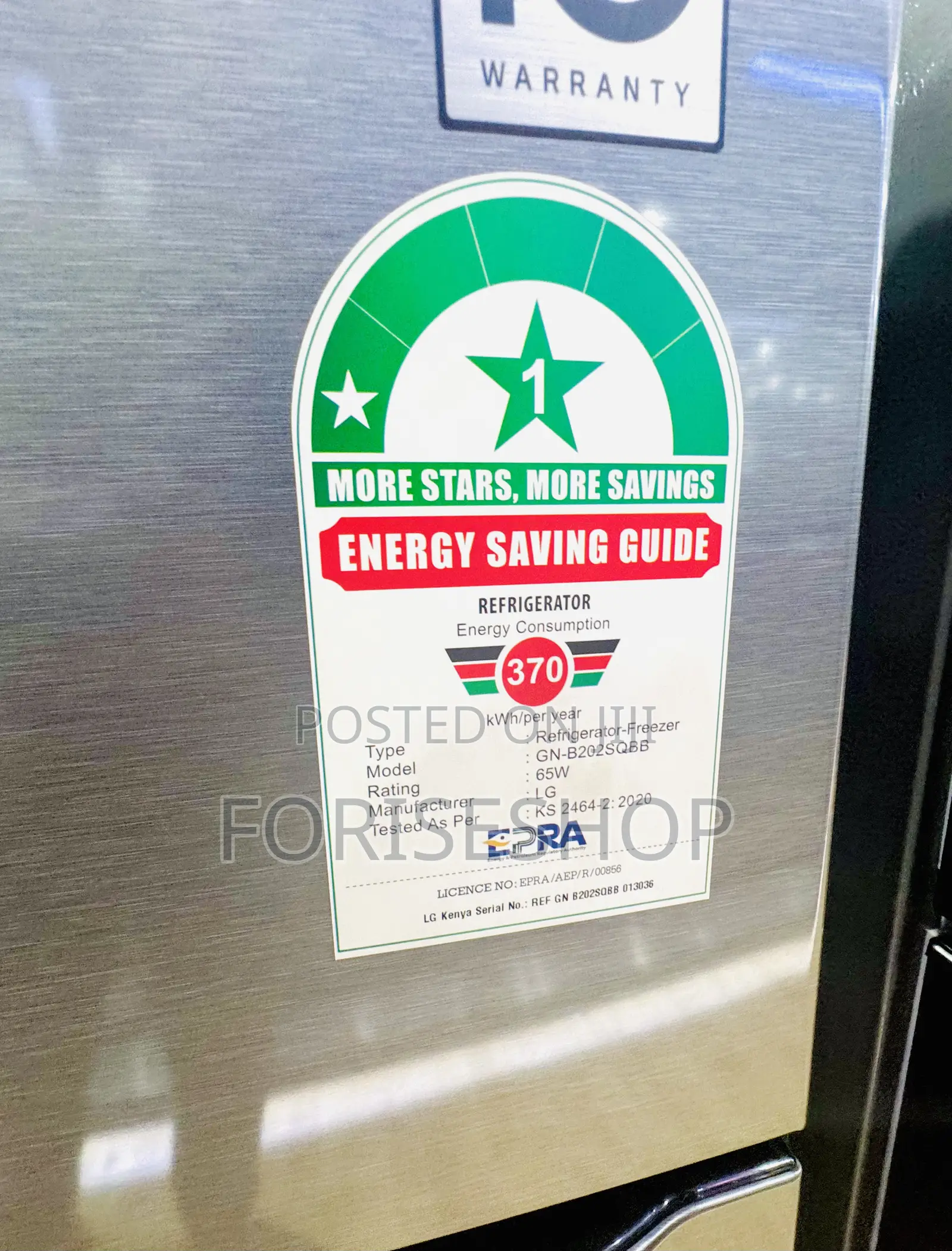 Lg Fridge 202 Double Door 10yr Warranty