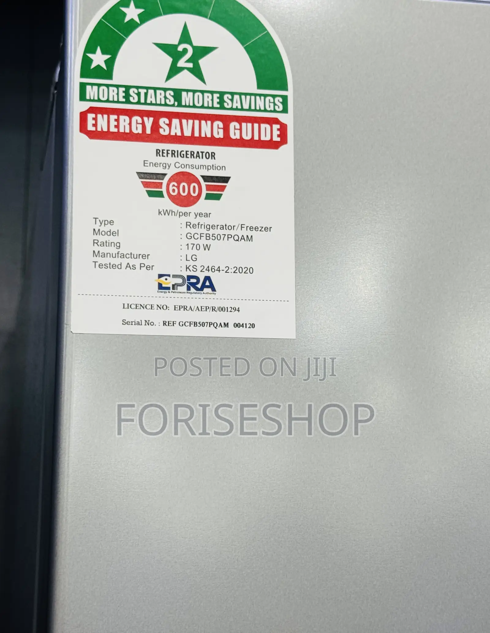 Lg Fridge 519ltrs Side By Side Fridge  507