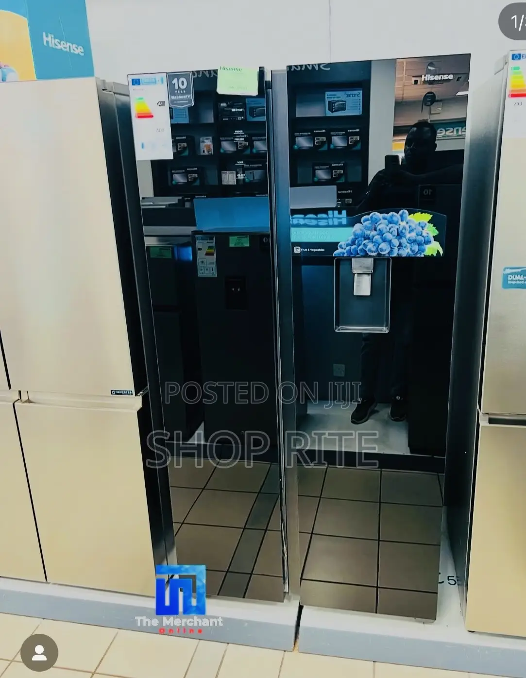 Hisense Refrigerator 750 Liters Side by Side Black