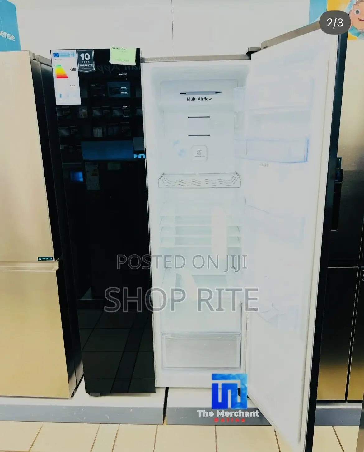 Hisense Refrigerator 750 Liters Side by Side Black
