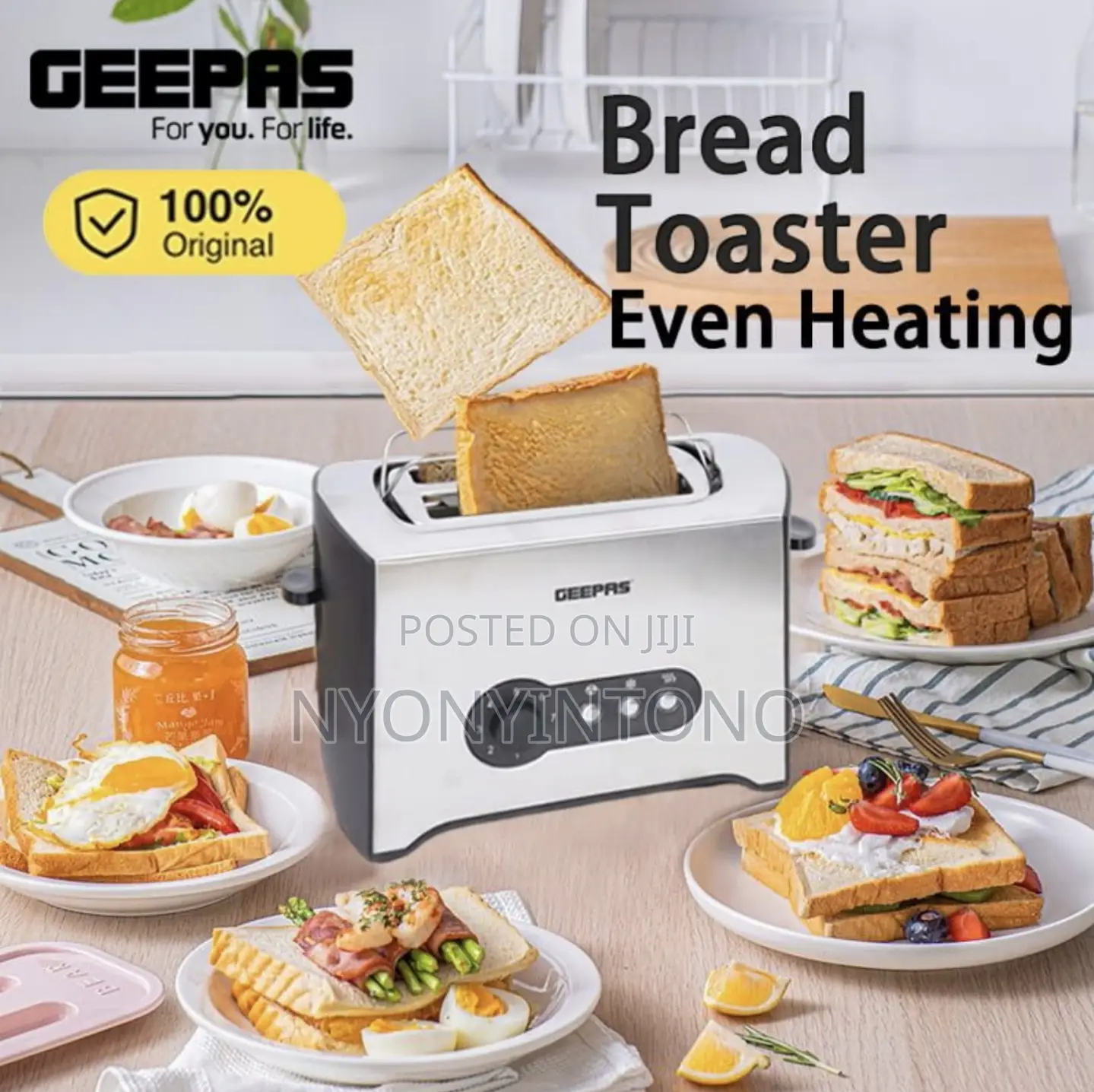 Geepas 2slice Bread Toaster GBT- 6152