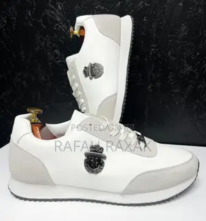 Men’S Super Classic White Billionaire Smart Casual Sneakers
