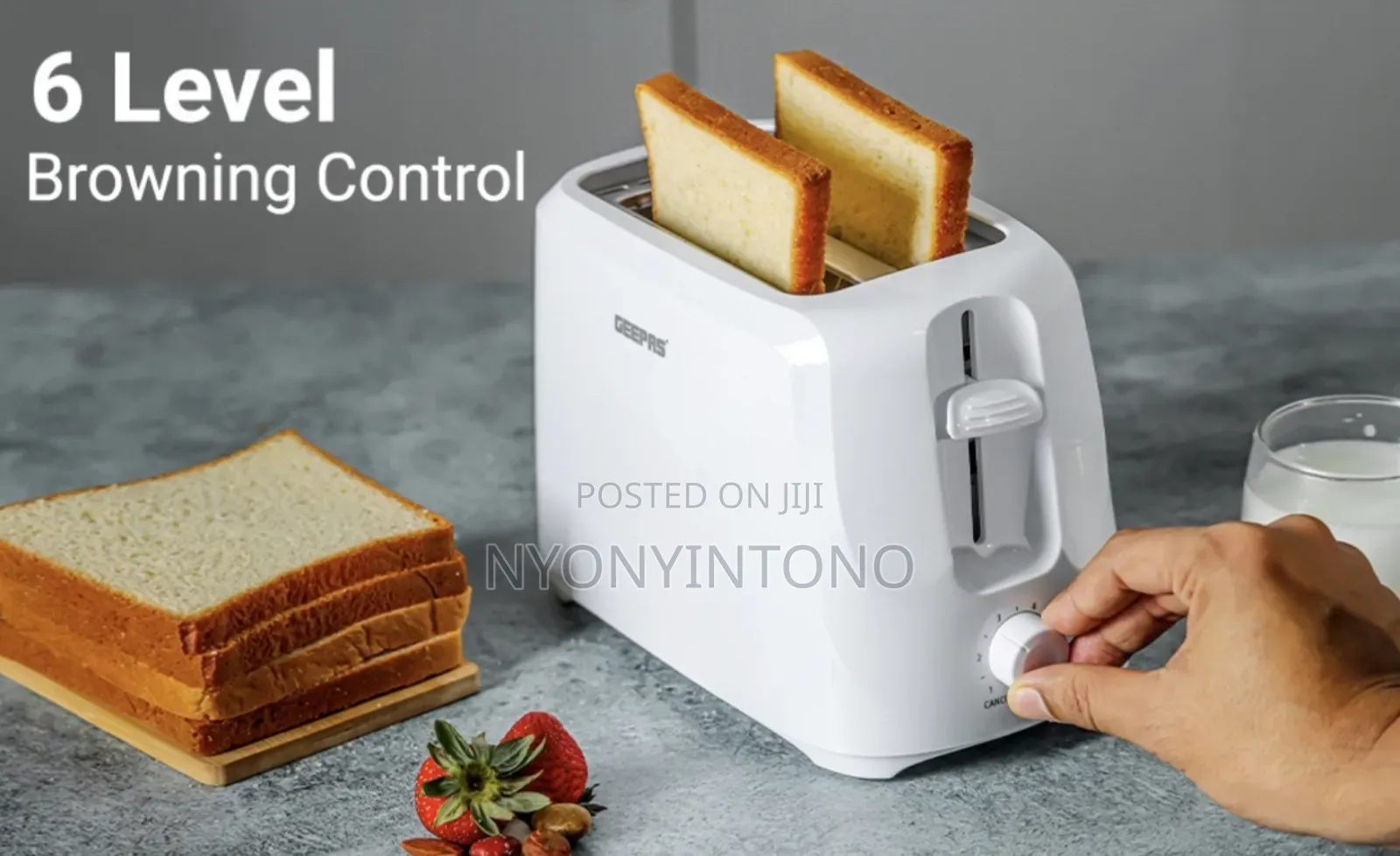 Geepas High-Quality 2slice Bread Toaster GBT-36515