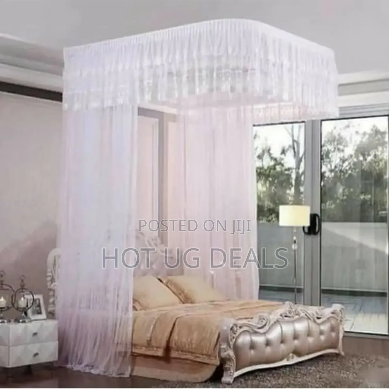 6x6 Wall Mounted Mosquito Net - White