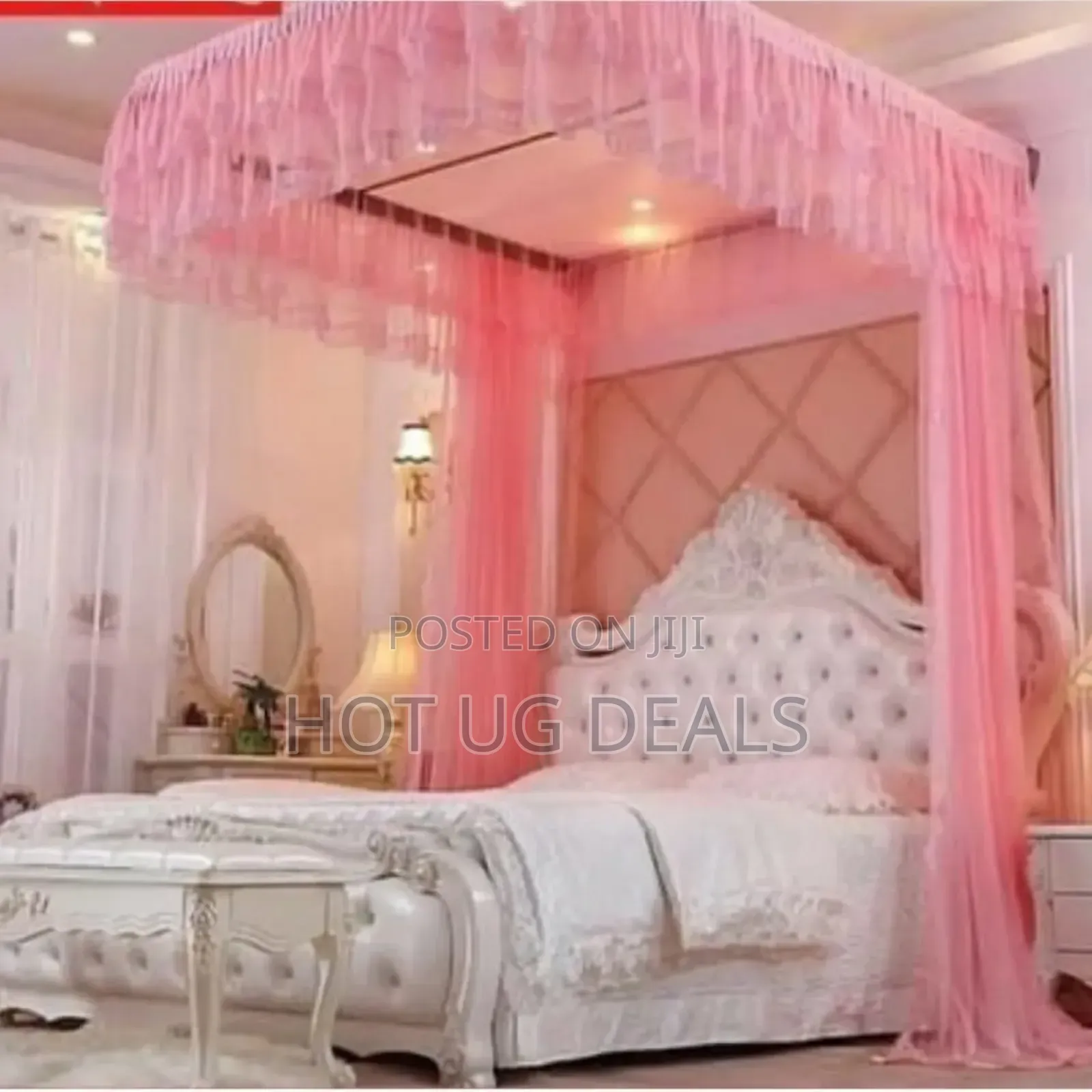 5x6 Wall Mounted Mosquito Net - Pink