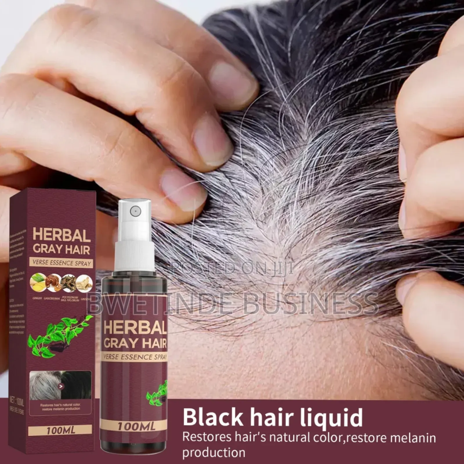 Herbal Gray Hair Reverse Essence Spray - 100mls