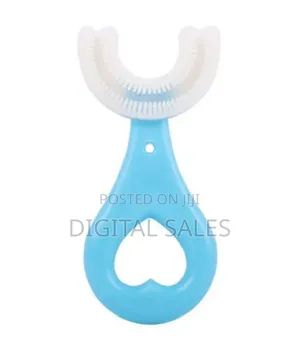 U Shaped Kids Toothbrush_blue