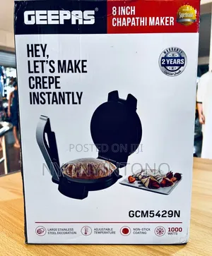 Geepas High-Quality Non-Stick Chaprti Maker GCM 5429n