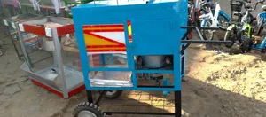 Charcoal Popcorn Machine With H Wheels