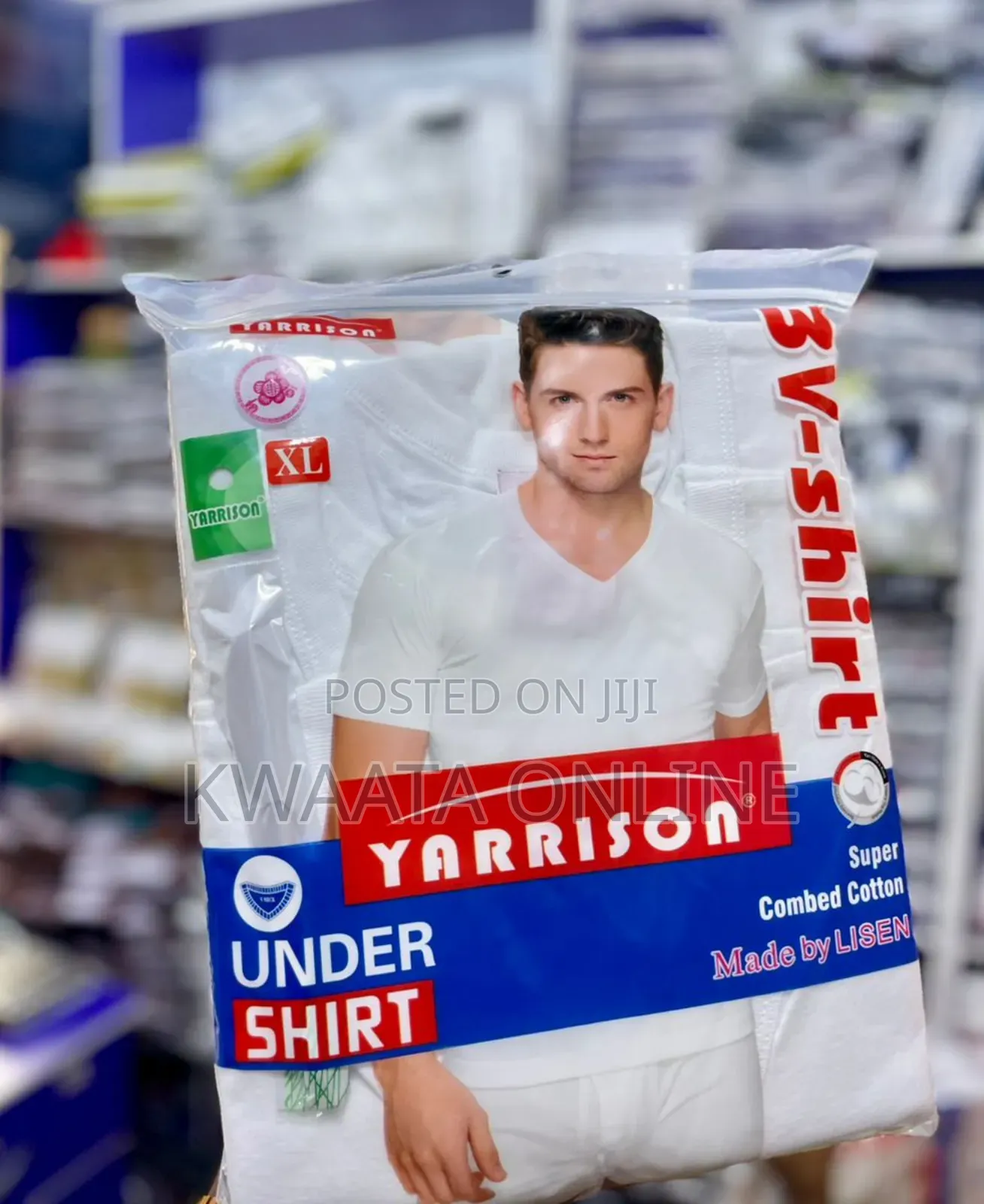 Yarisson Genuine Pure Cotton 3pcs Undershirts-White