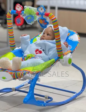 Baby Rocking Chair Vibrator Grows With Me Blue Color