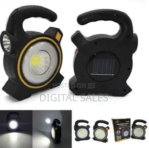 Rechargeable Solar Panel Light - Black