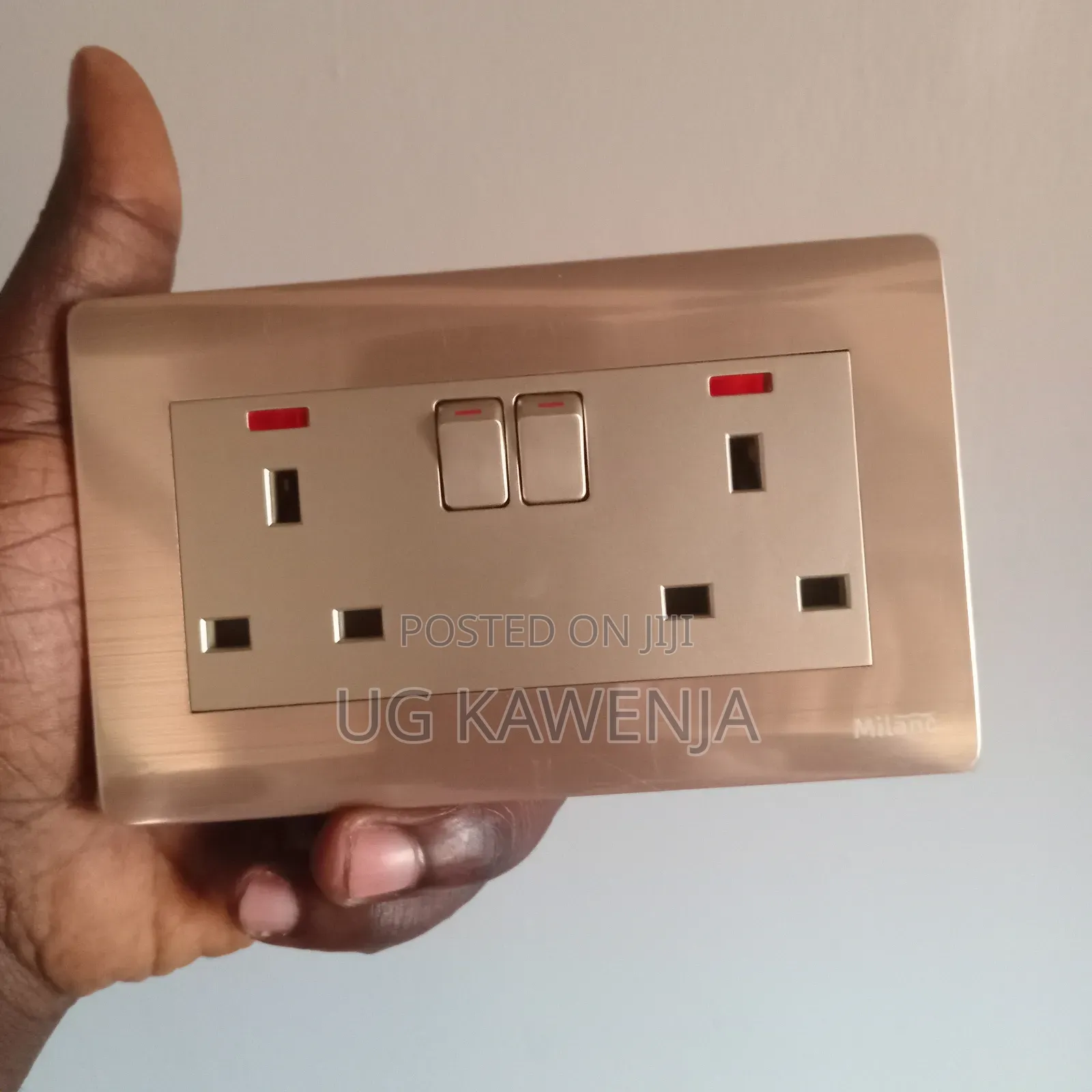 Original Italy Made Double Wall Socket With Led Indicators
