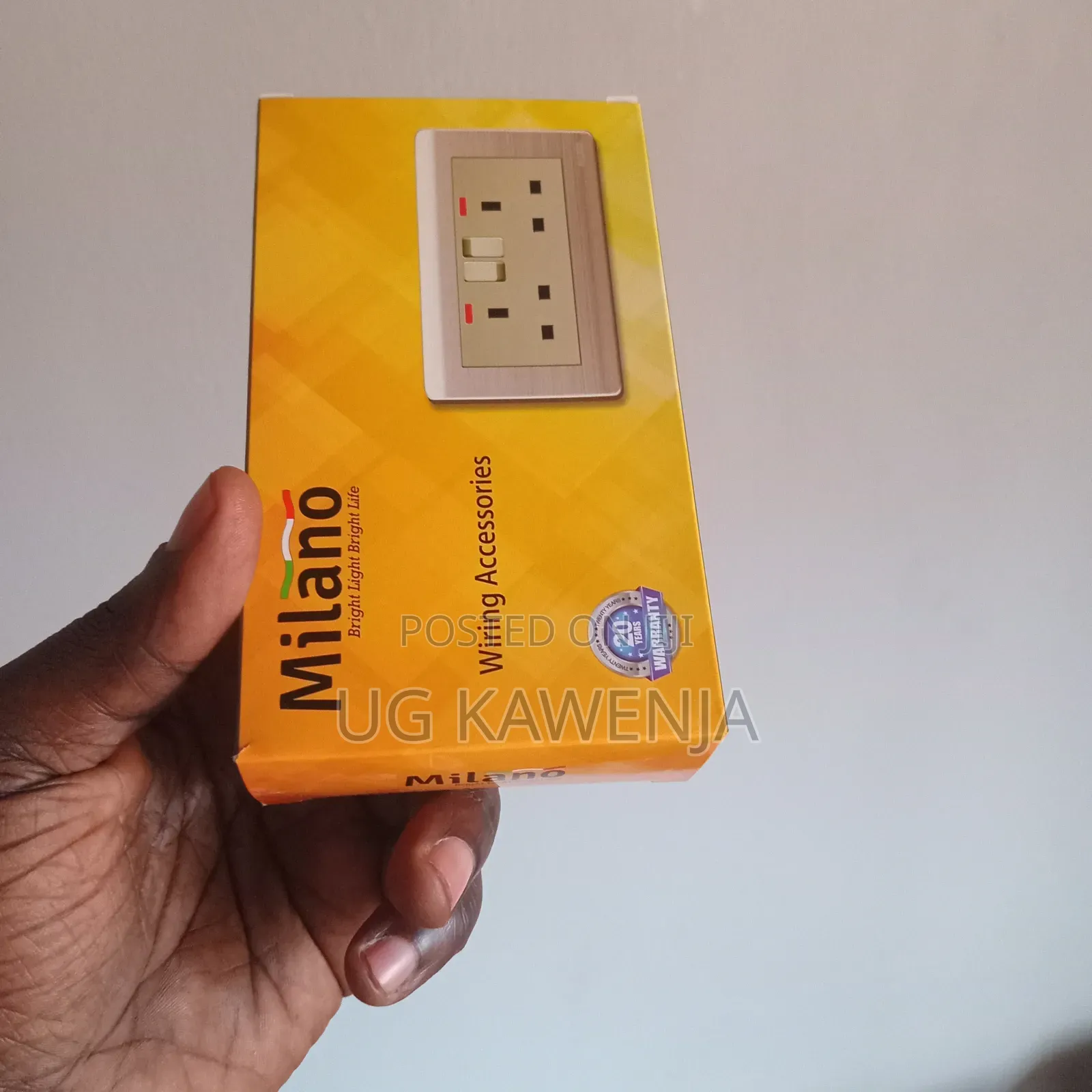 Original Italy Made Double Wall Socket With Led Indicators