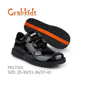 Genuine Leather Boys Velcro School Shoes Crabkids