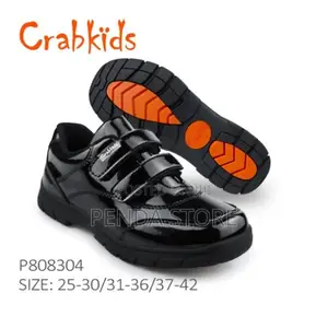Comfortable Velcro Strap Boys School Shoes Crabkids