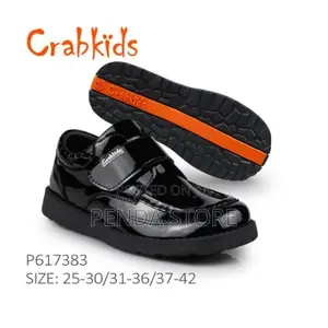 Classic Shine Boys Black School Shoes Crabkids