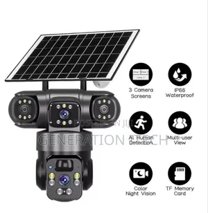 4g Solar Camera- 3lens With Motion Sensor- Ultra Hd