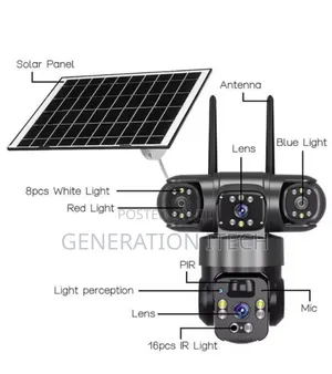 4g Solar Camera- 3lens With Motion Sensor- Ultra Hd