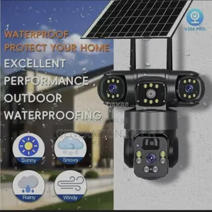 Real 3 Lens 4g Solar Camera- 15mp Ultra Hd- Night Vision