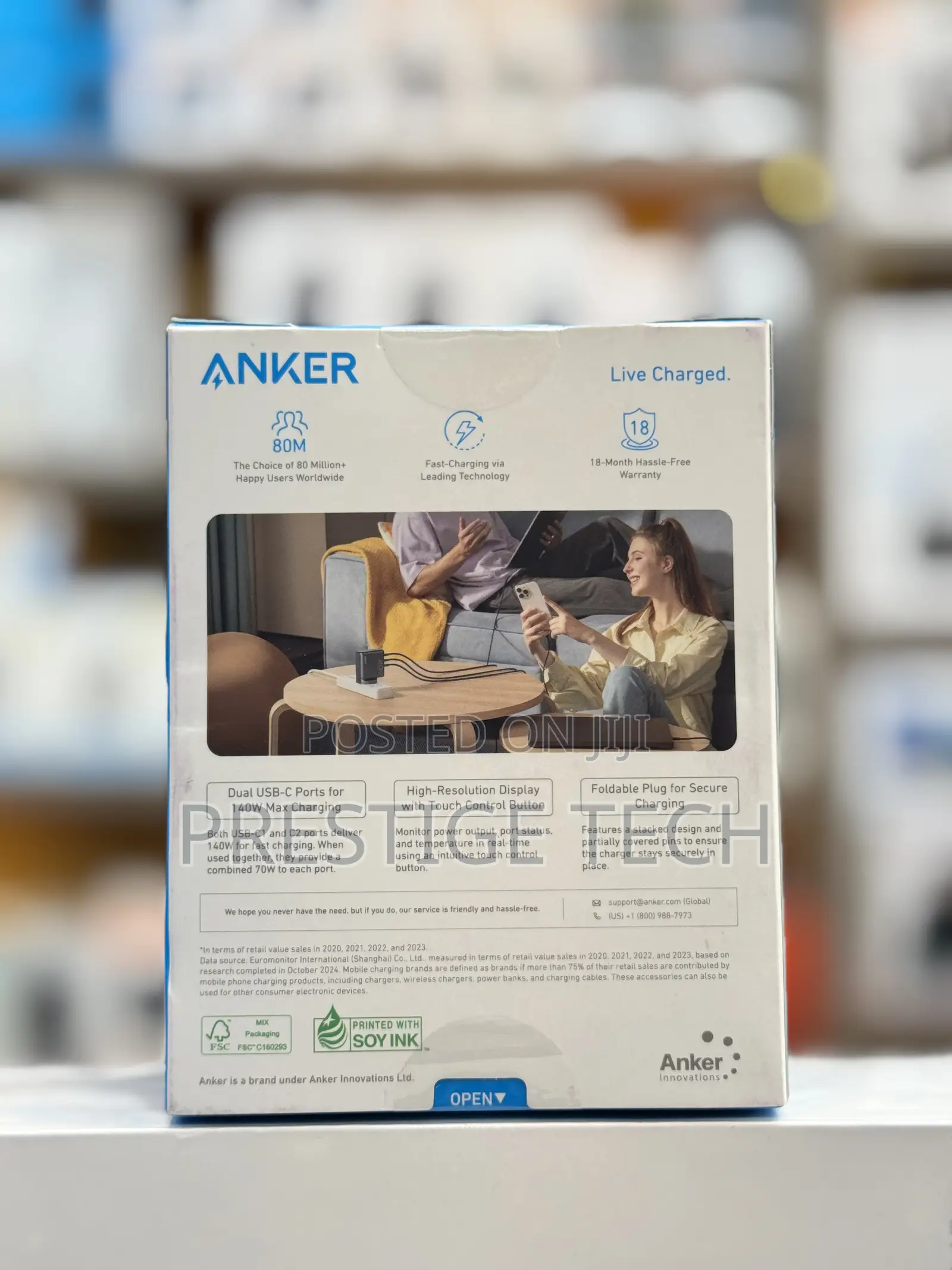 Anker 140w Gan Power Adapter / Charger With Usb C Cable