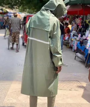 Emergency Rain Coat With Hood For Cycling Walk Work