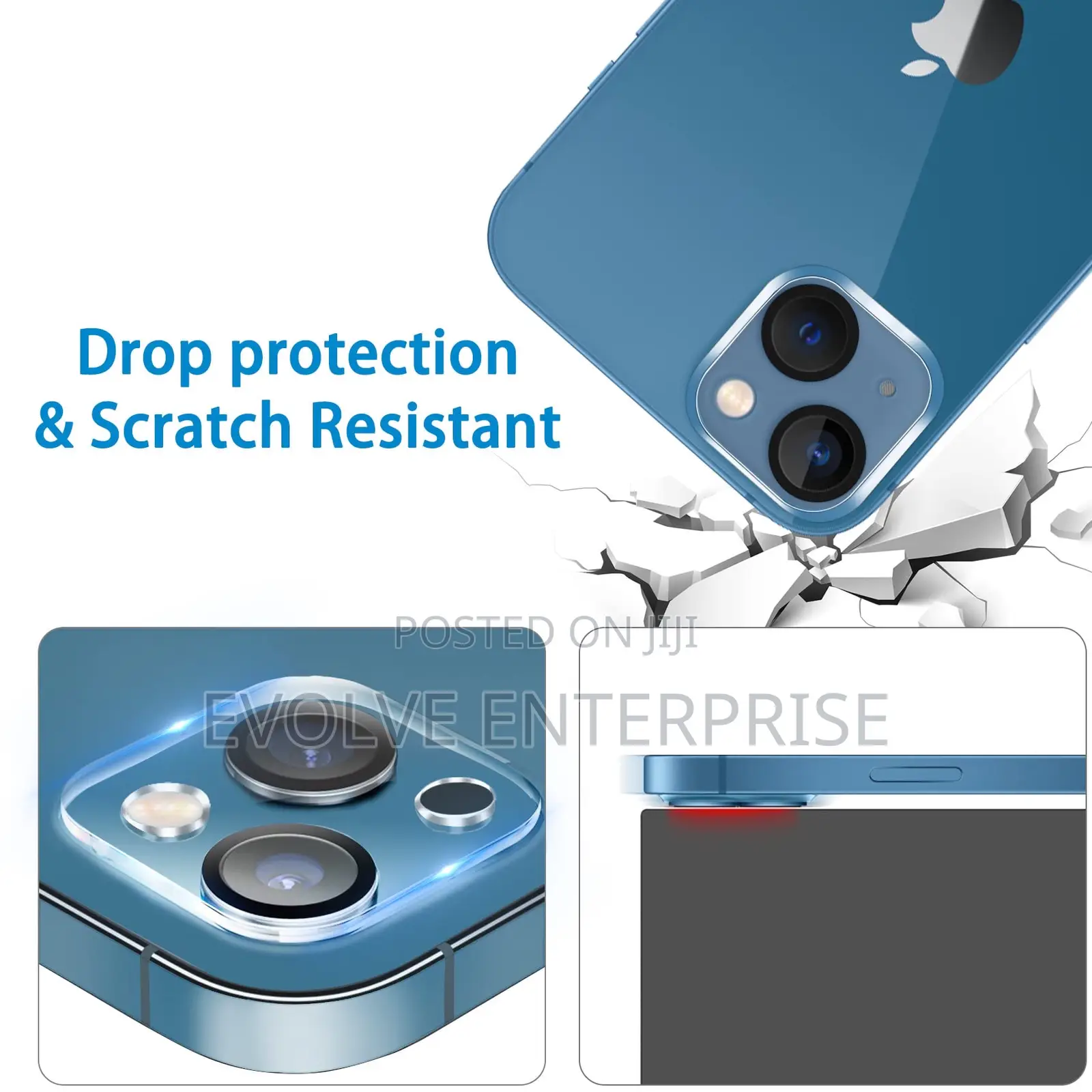 1 Pc iPhone 13 / 13 Mini Transparent Camera Lens Protectors