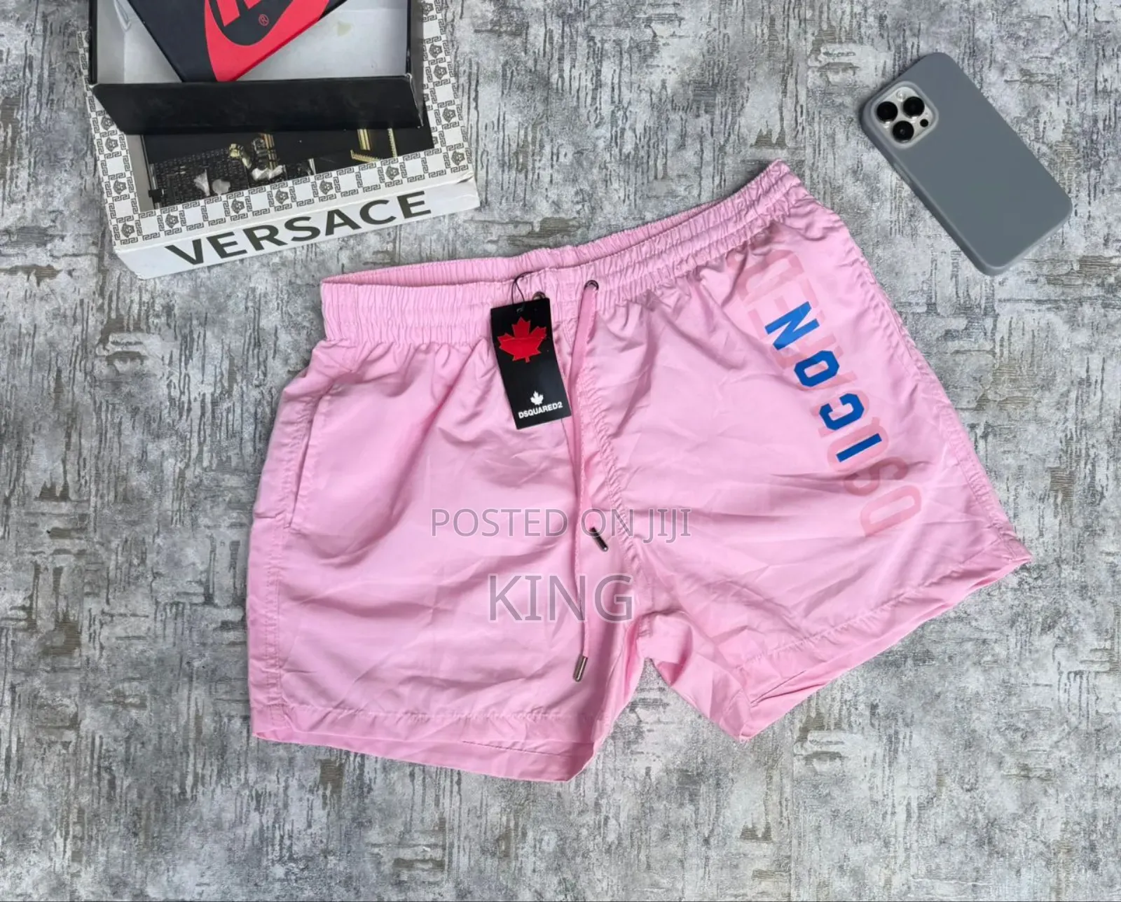 Icon Pink Swim Shorts.