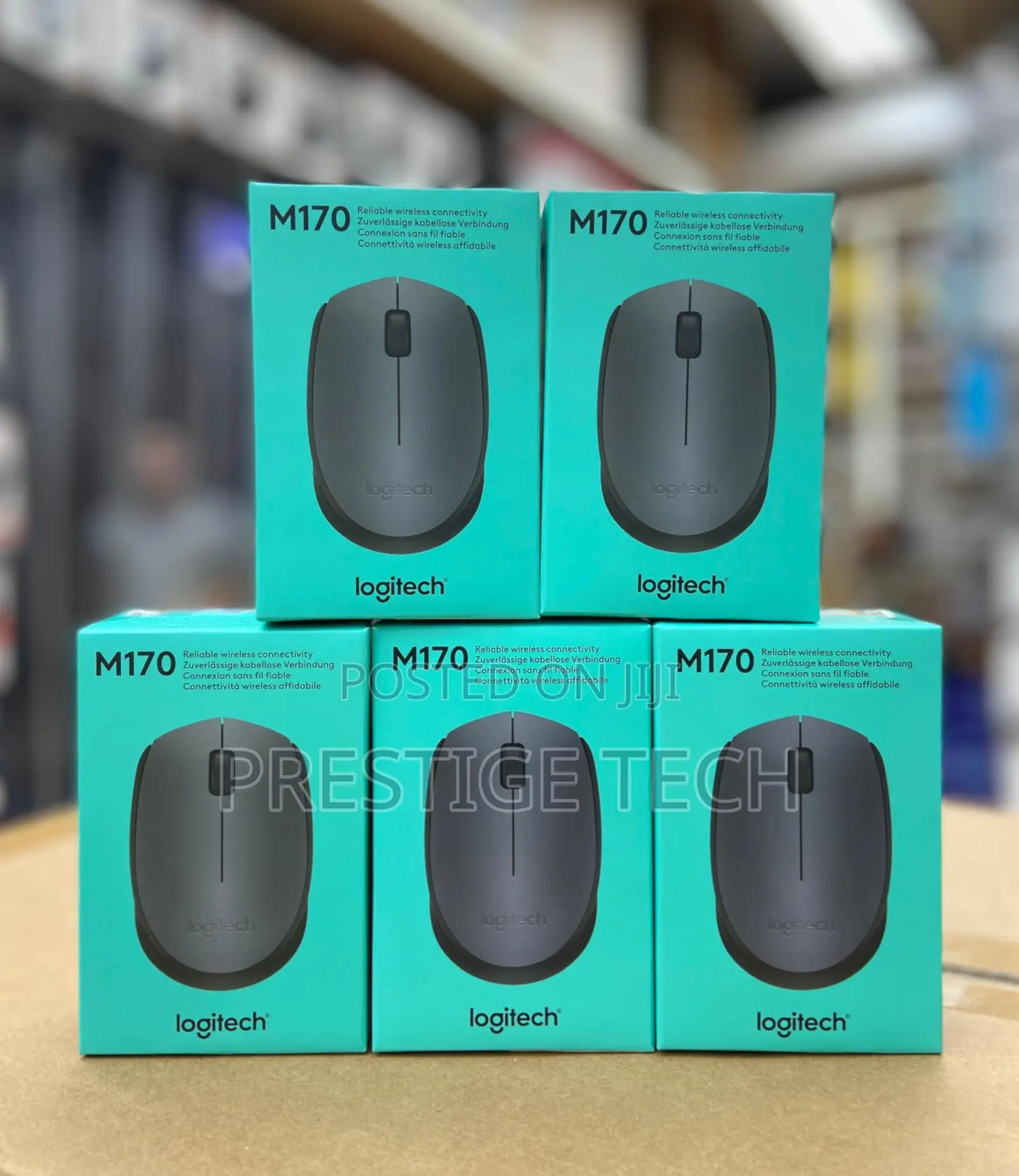 Logitech M170 Mouse Black 3 Buttons