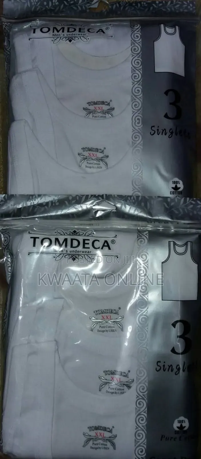 TOMDECA Vests Men's White Cotton Singlets (3 Pieces) – Premium Soft