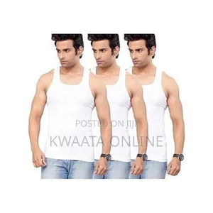 TOMDECA Vests Men's White Cotton Singlets (3 Pieces) – Premium Soft