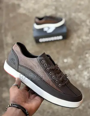Original Men’S Dark Tan/White Lacoste Smart Casual Shoes