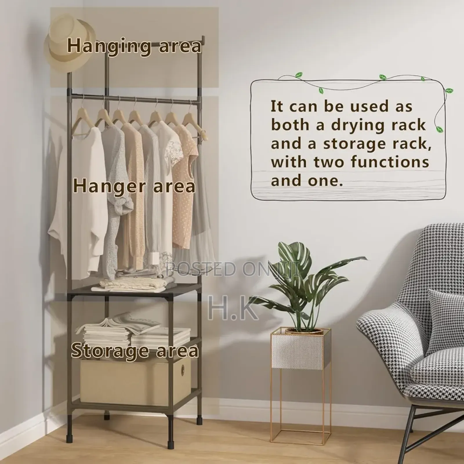 Corner Coat Rack