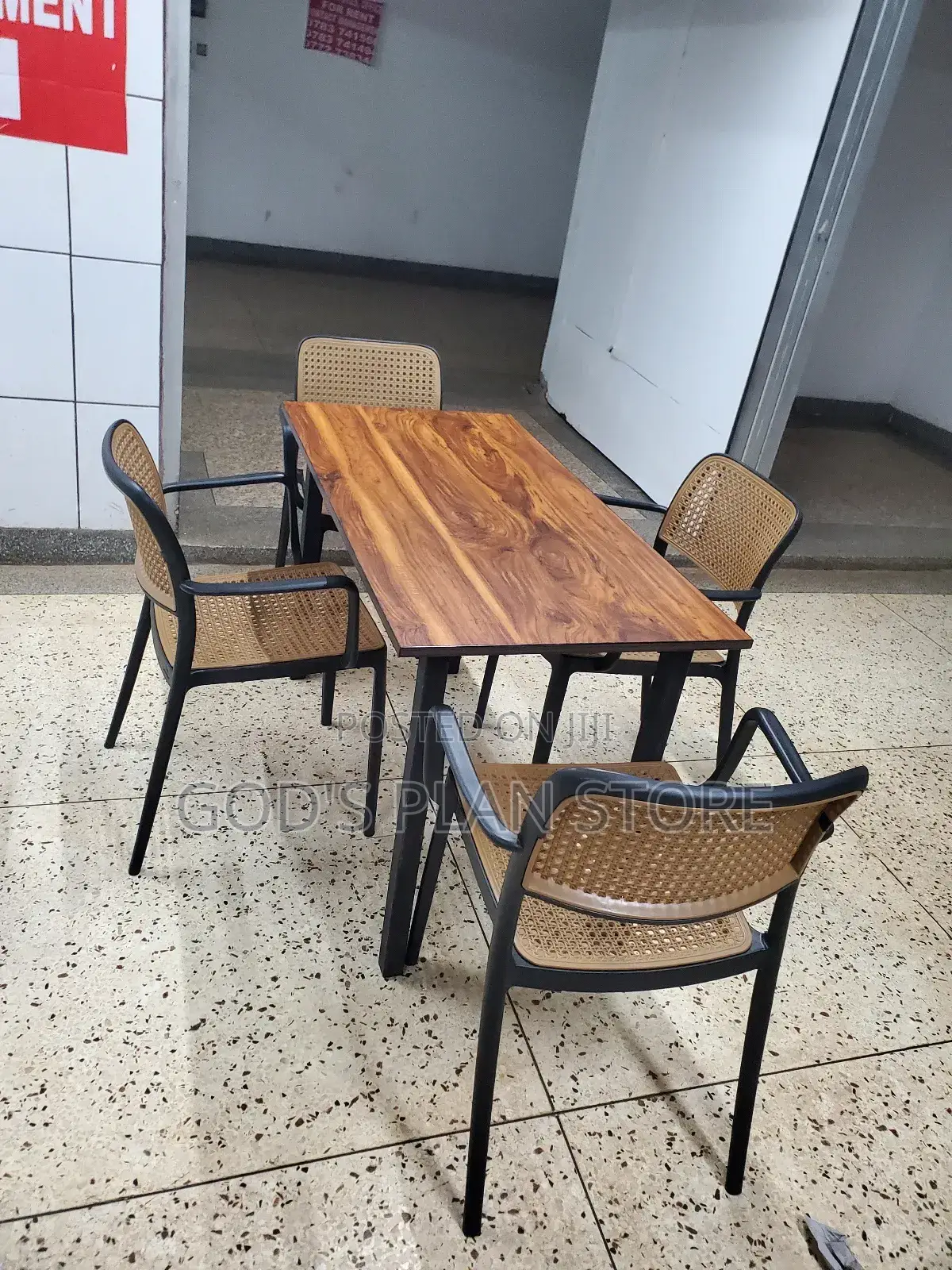 Chairs Plastic and Wooden Table Brand New