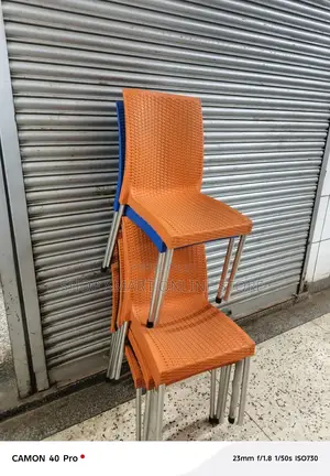 Crown Plastic Chairs Plastic Chairs(Orange)