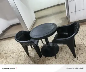 Plastic Table and 2 Chairs for Beach/Hotels/Bars/Restaurant