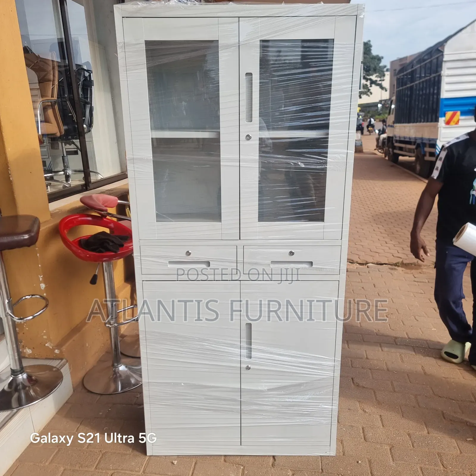 Two.Midle Drower File Cabinet.