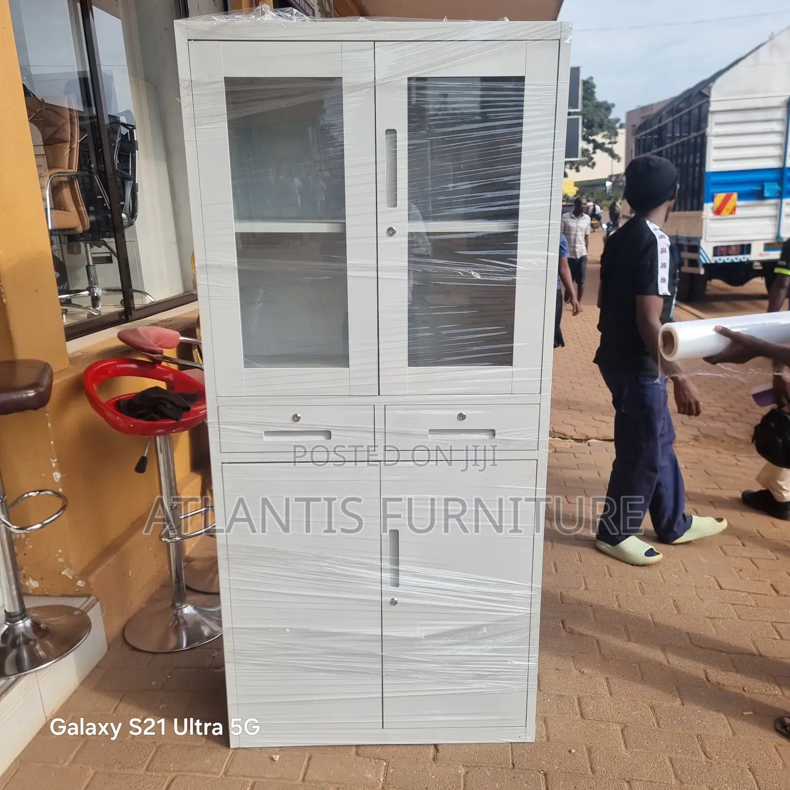 Two.Midle Drower File Cabinet.