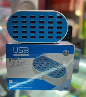 Usb Charging Station 30 Ports-Blue