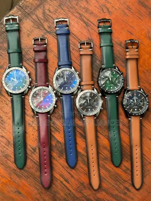 Omega Men's Authentic Automatic Time Piece Leather Strapped