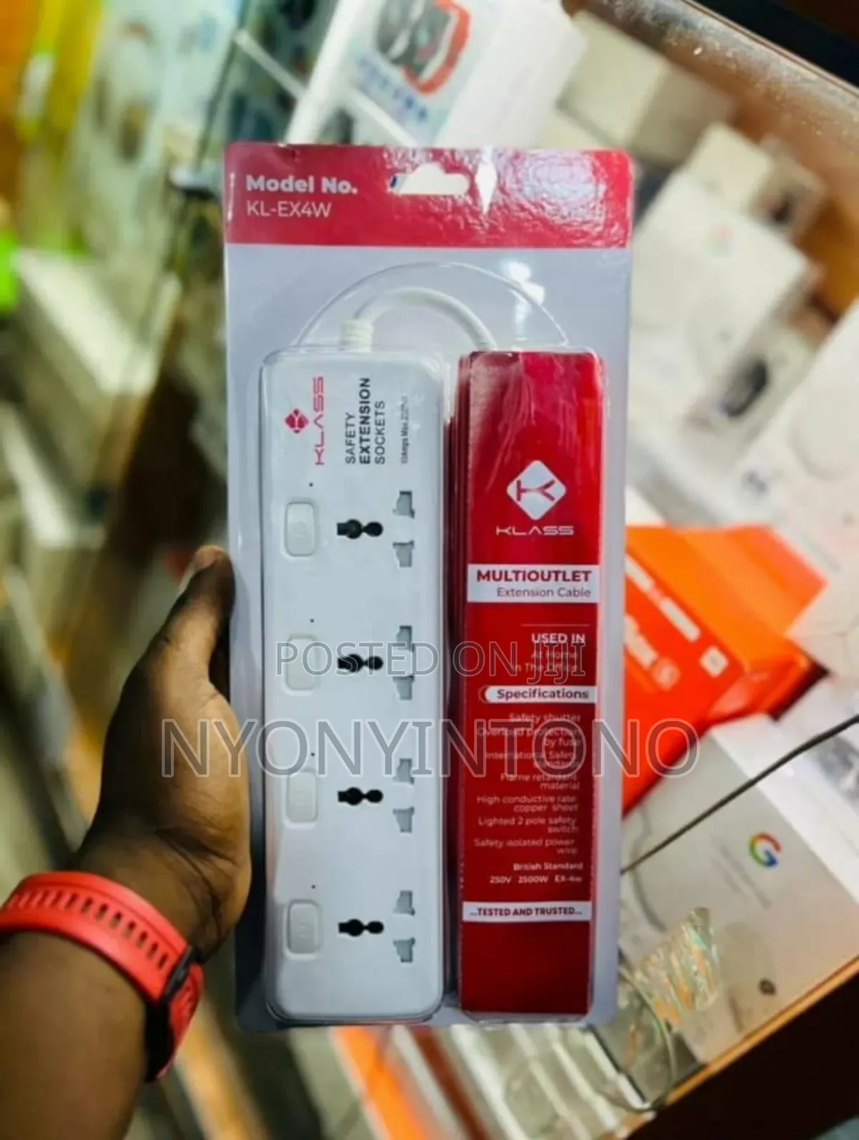 Klass Top-Quality 5ways Power Extension, 2yrs Warranty