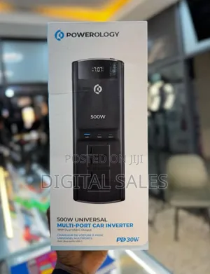Powerology 500w Universal Multi-Port Car Inverter